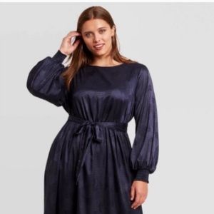 Ava and Viv Long Sleeve Navy Dress